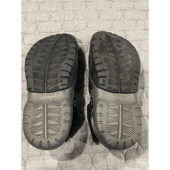 Men’s Crocs Comfort Swiftwater Black Leather Clogs.  Size 9 - Picture 4 of 5